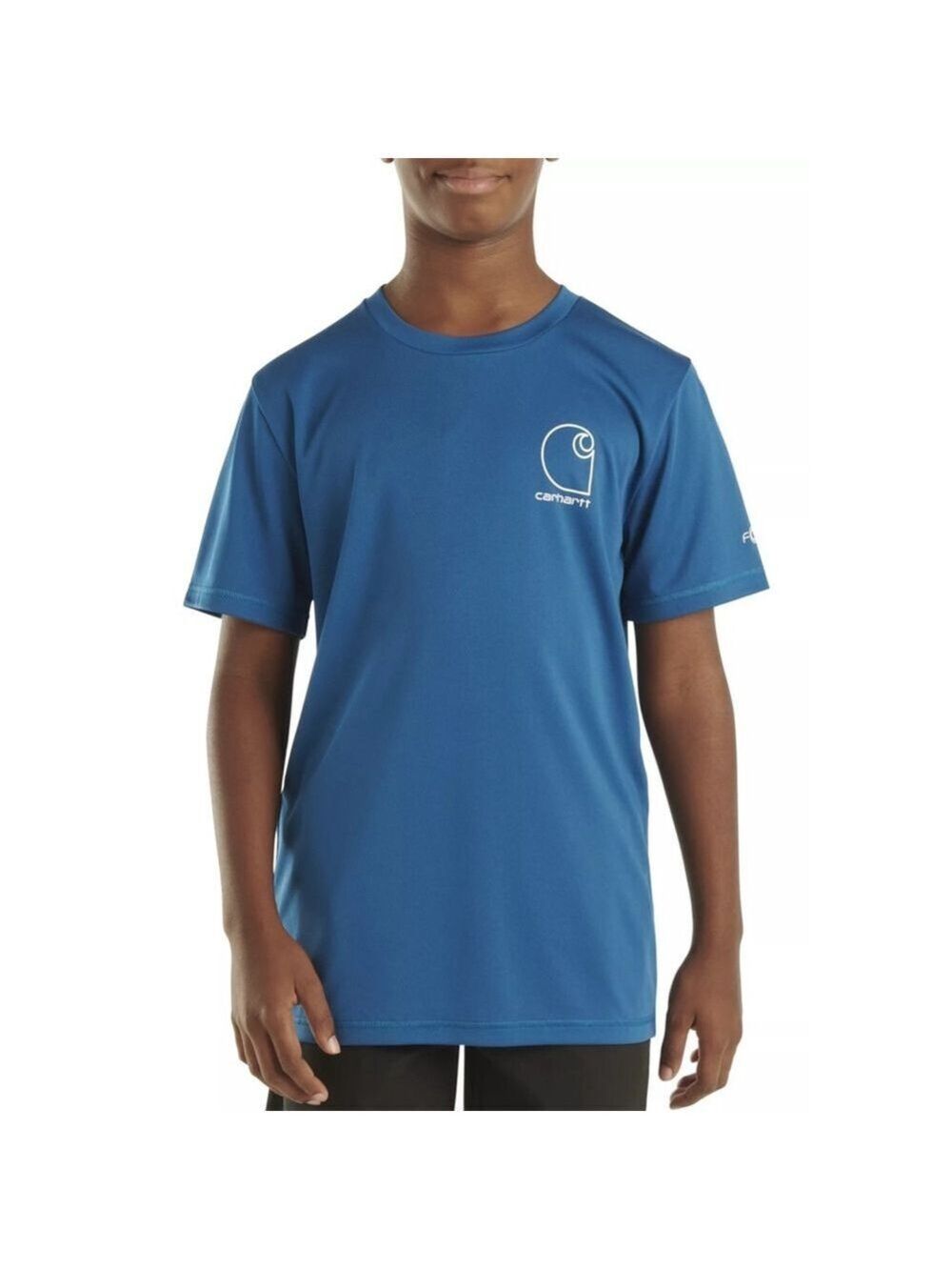 Carhartt Boys Force Sun Defender T-Shirt Youth Large Deep Lagoon